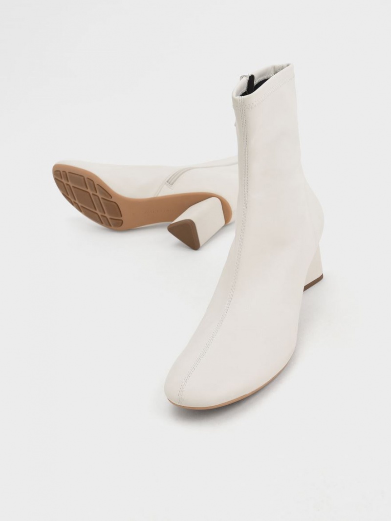 Μποτακια Charles And Keith Blade Heel ασπρα | 79306-NDVF