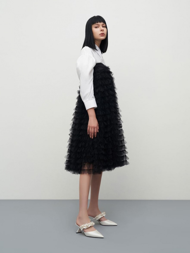Γοβεσ Charles And Keith Blythe Bead Embellished Satin ασπρα | 52831-RJNQ