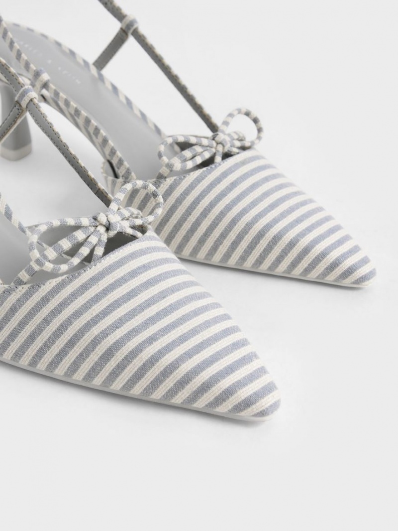 Γοβεσ Charles And Keith Bow-Tie Slingback ανοιχτο μπλε | 54682-UVTC