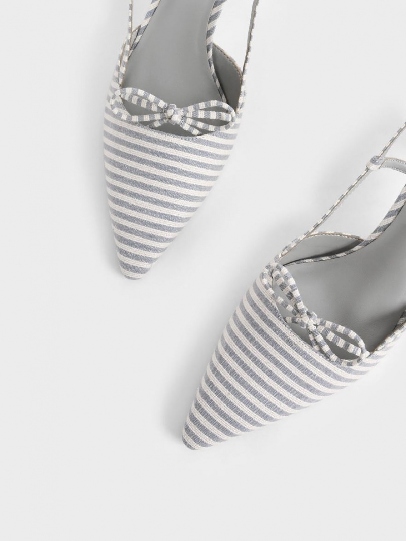 Γοβεσ Charles And Keith Bow-Tie Slingback ανοιχτο μπλε | 54682-UVTC