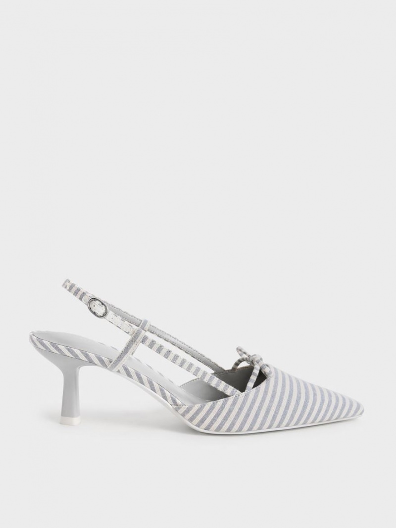Γοβεσ Charles And Keith Bow-Tie Slingback ανοιχτο μπλε | 54682-UVTC