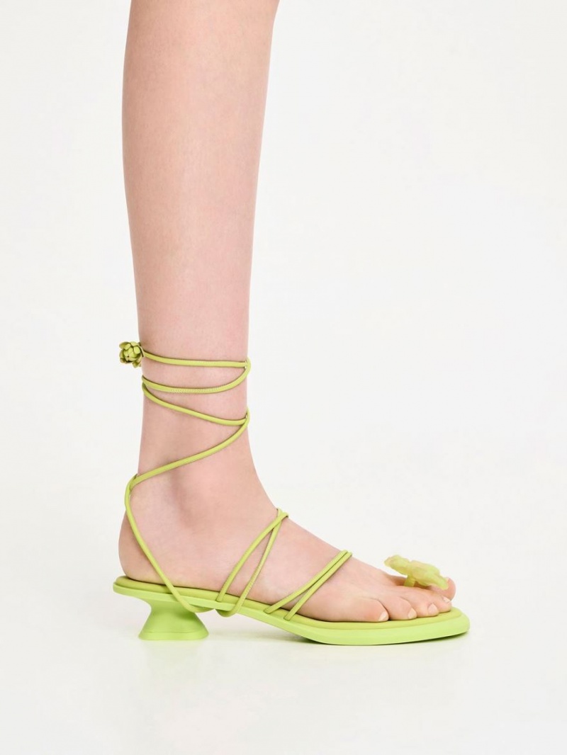 Σανδαλια Charles And Keith Butterfly Tie-Around ανοιχτο πρασινο | 54870-LZSJ