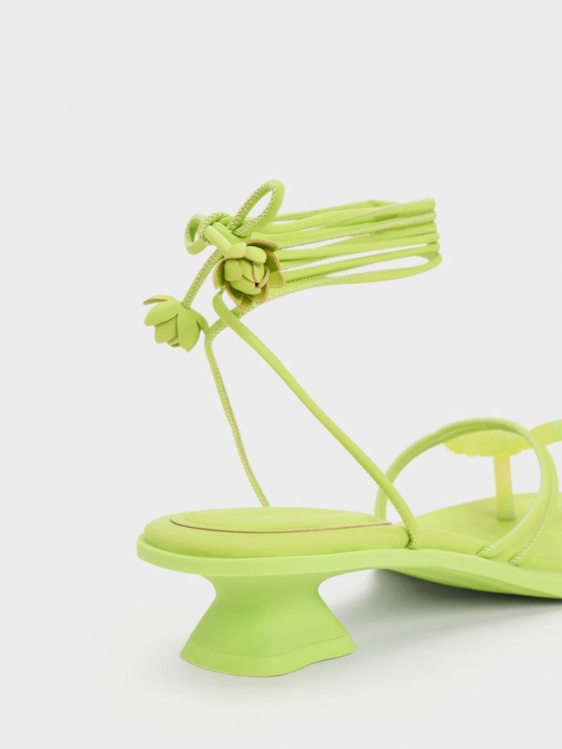 Σανδαλια Charles And Keith Butterfly Tie-Around ανοιχτο πρασινο | 54870-LZSJ