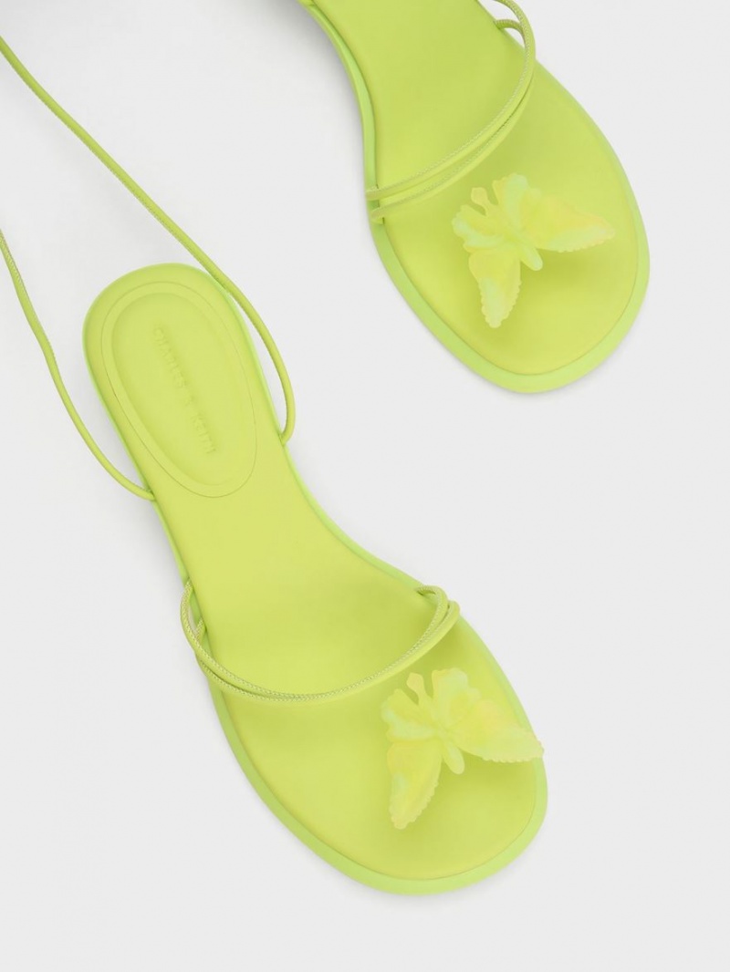 Σανδαλια Charles And Keith Butterfly Tie-Around ανοιχτο πρασινο | 54870-LZSJ