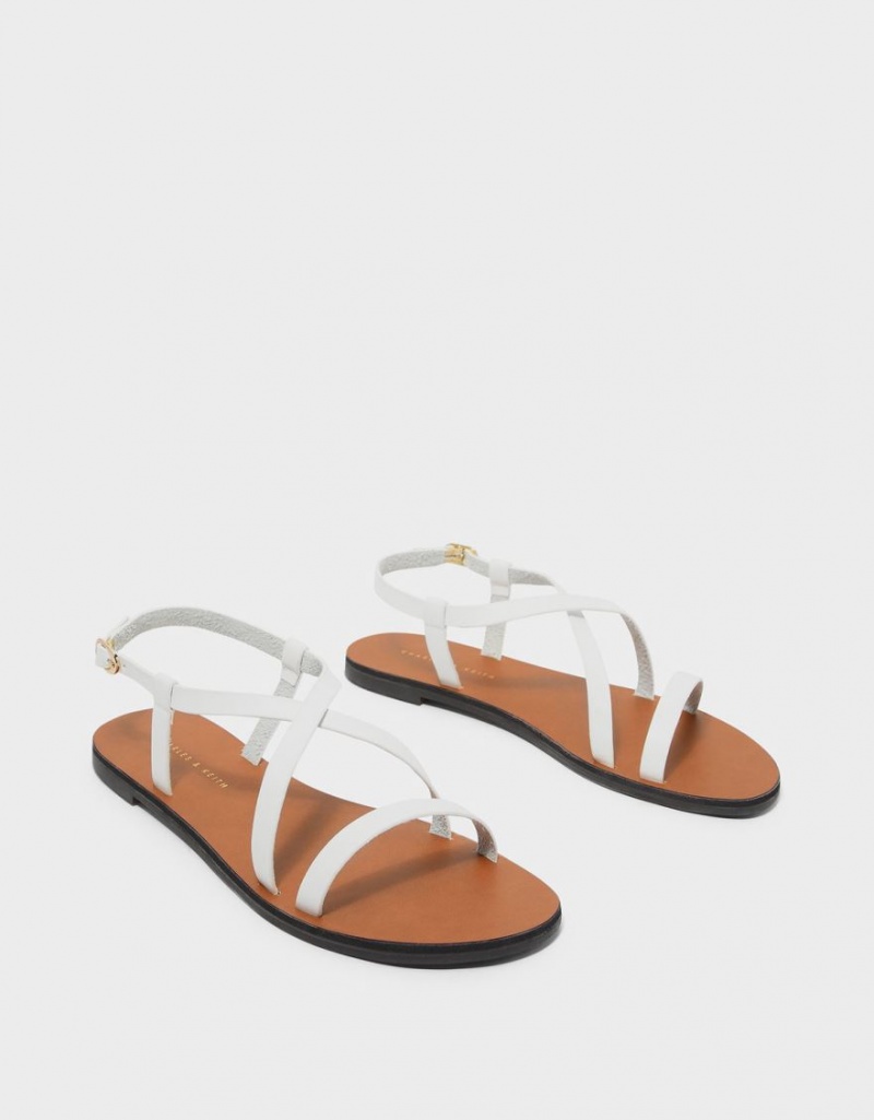 Σανδαλια Charles And Keith Criss Cross ασπρα | 45186-ZVSD