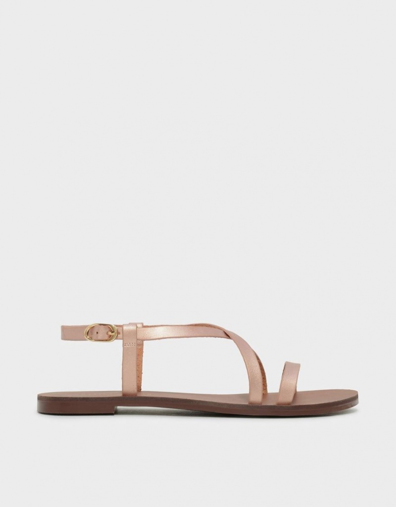 Σανδαλια Charles And Keith Criss Cross χρυσο χρωμα | 70965-JQOY