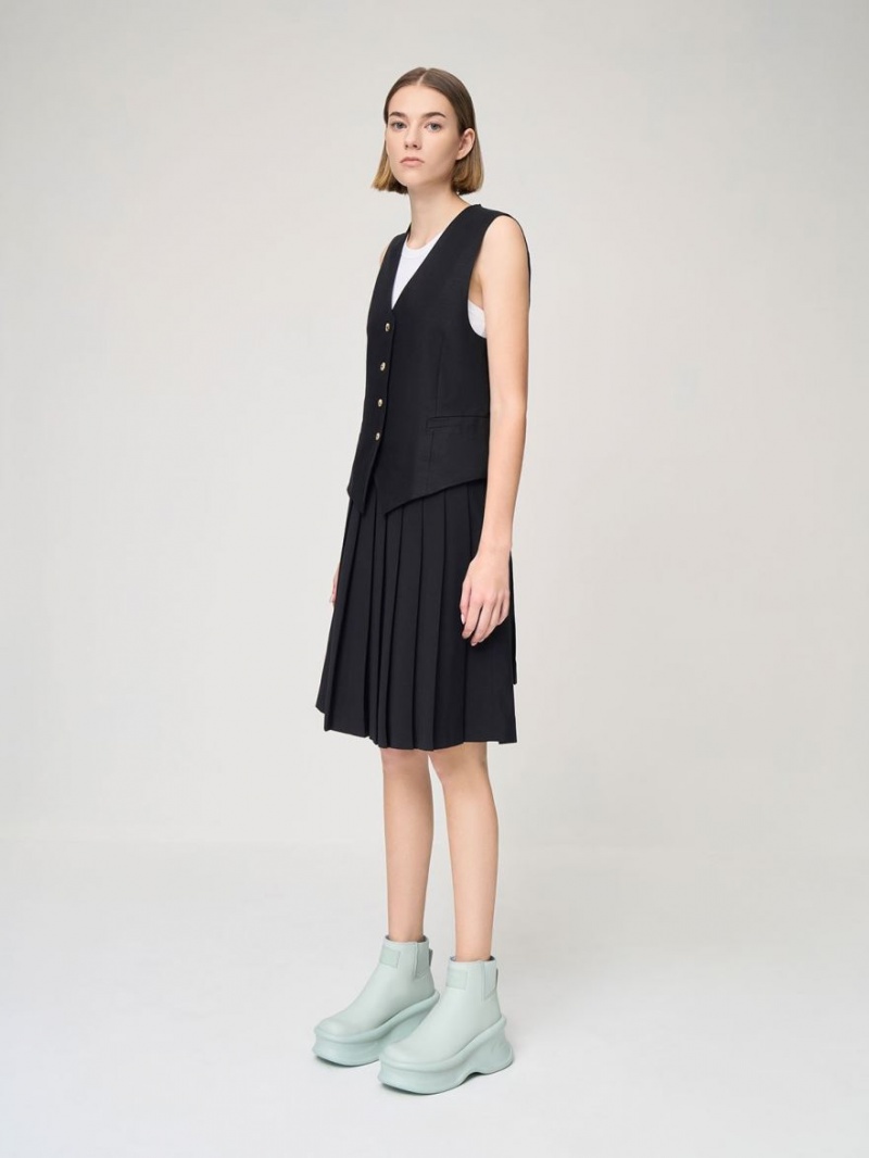 Μποτακια Charles And Keith Curved flatforms τυρκουάζ | 30271-PYCT