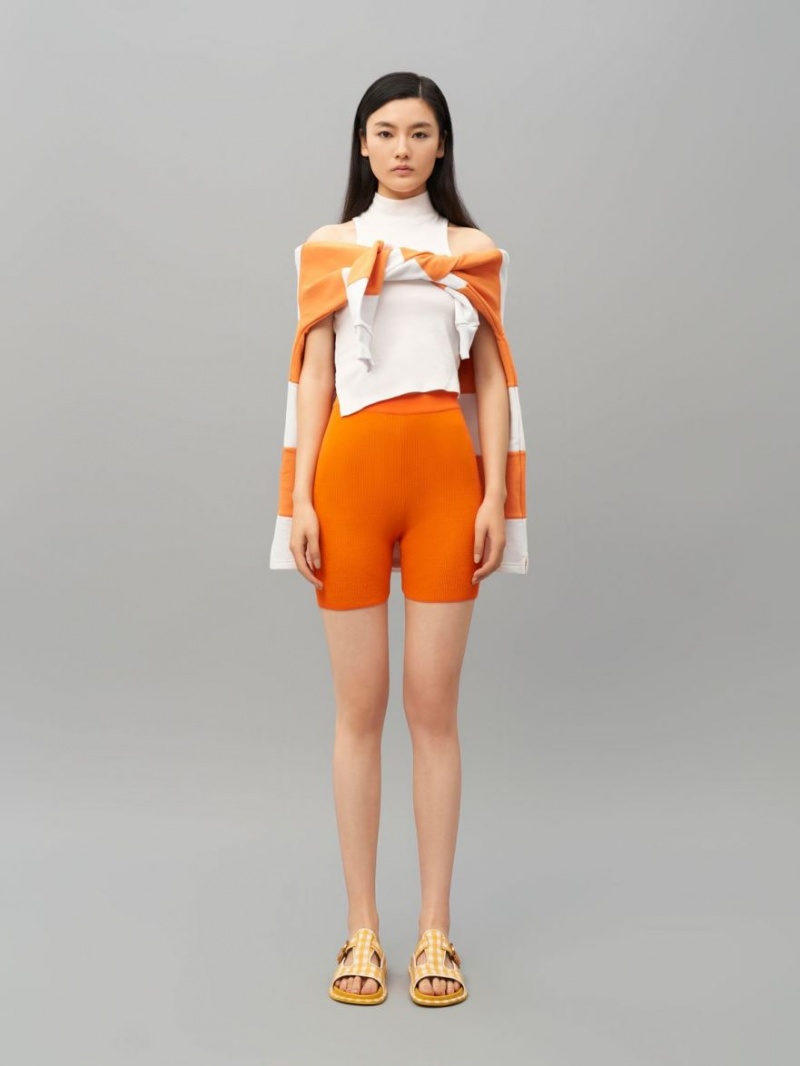 Σαγιοναρεσ Charles And Keith Cut-Out Linen Gingham-Print Buckled κίτρινα | 78691-ADPE