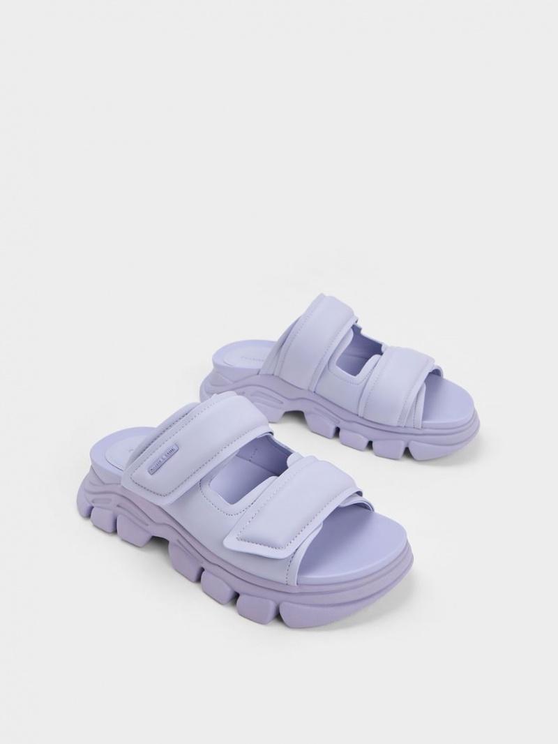 Σαγιοναρεσ Charles And Keith Dash Double λουρακια μωβ | 94206-WJIB