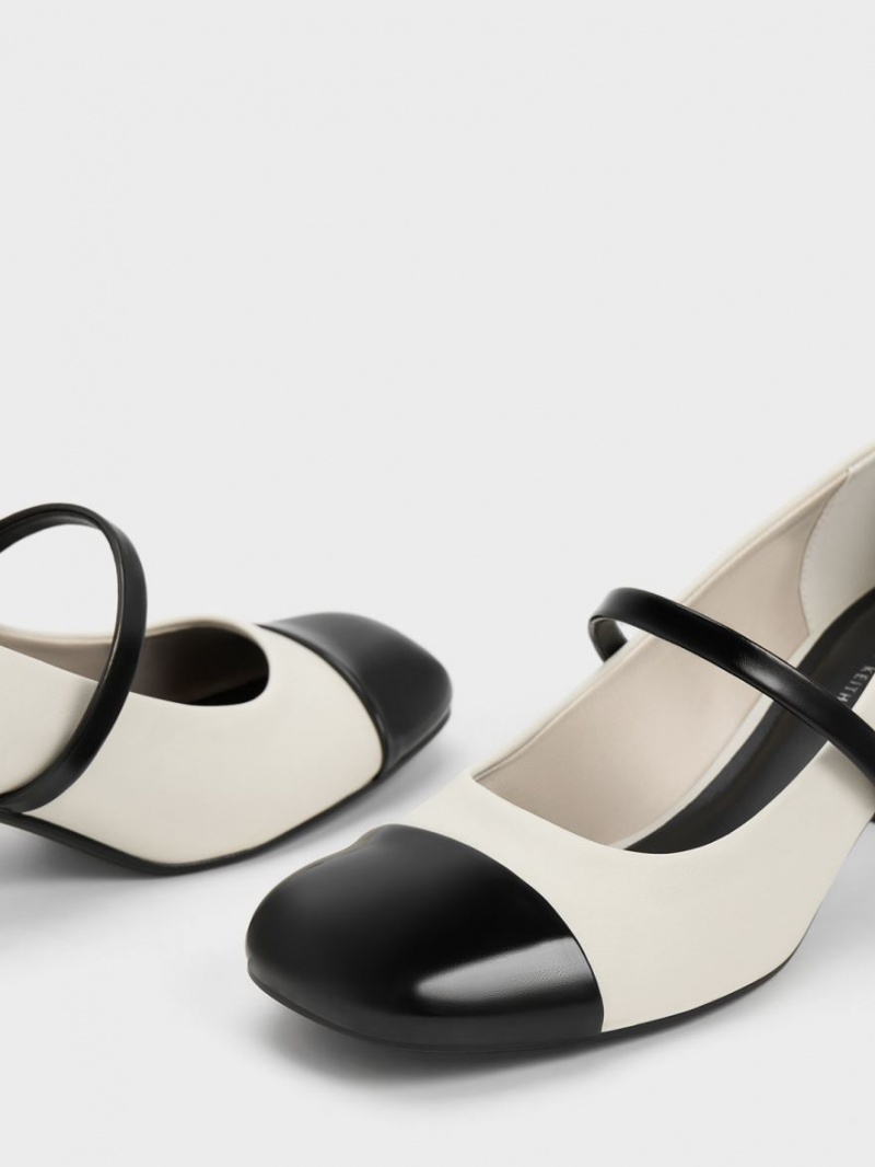 Γοβεσ Charles And Keith Delicate Chain-Link Mary Jane ασπρα | 36457-ZJFX
