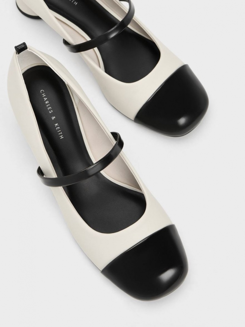 Γοβεσ Charles And Keith Delicate Chain-Link Mary Jane ασπρα | 36457-ZJFX