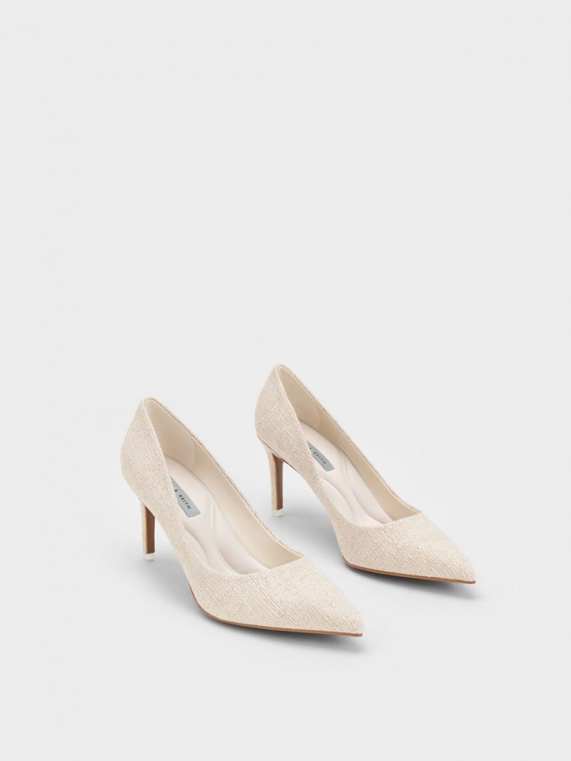 Γοβεσ Charles And Keith Emmy Pointed-toe Μπεζ | 01732-NBOC