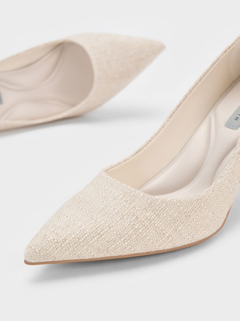 Γοβεσ Charles And Keith Emmy Pointed-toe Μπεζ | 01732-NBOC