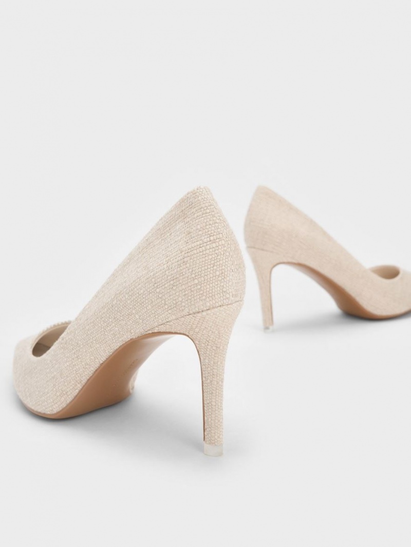 Γοβεσ Charles And Keith Emmy Pointed-toe Μπεζ | 01732-NBOC