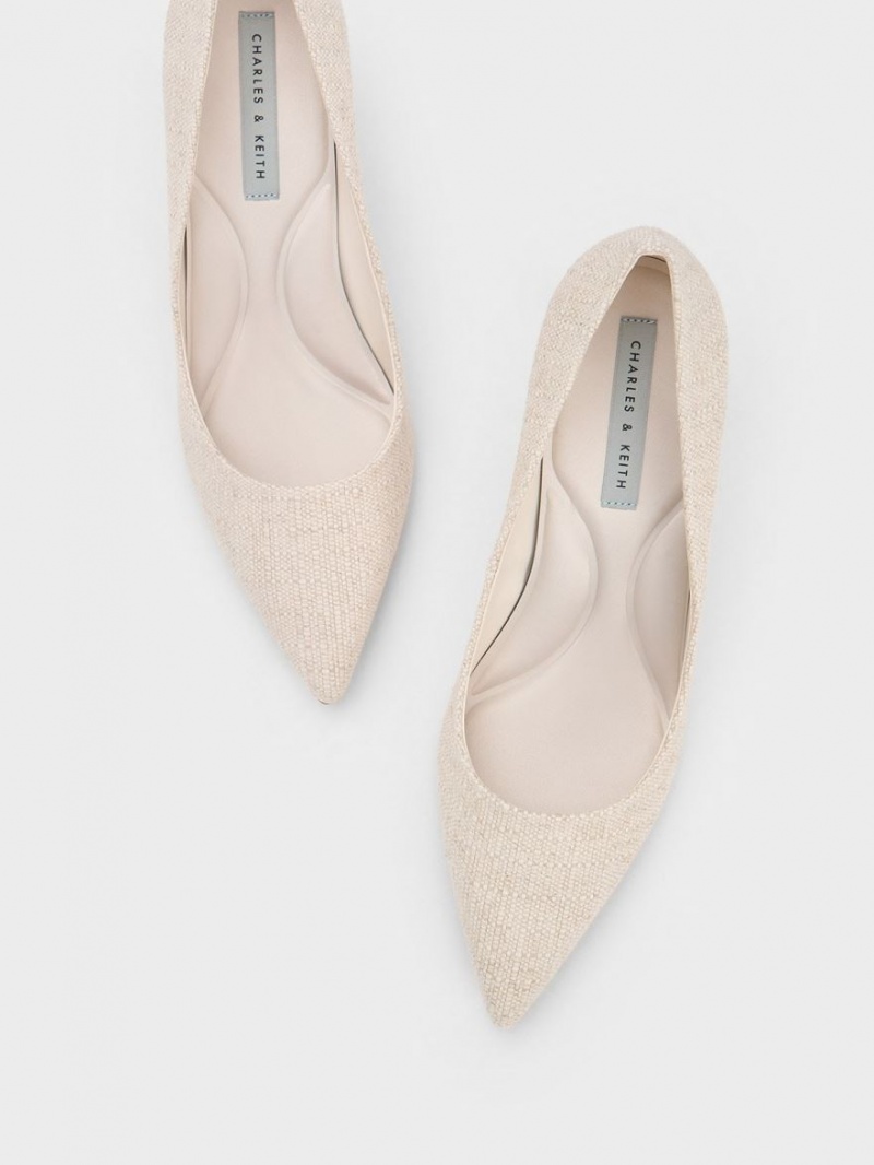 Γοβεσ Charles And Keith Emmy Pointed-toe Μπεζ | 01732-NBOC
