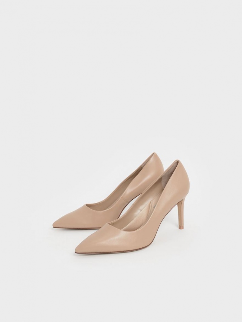 Γοβεσ Charles And Keith Emmy Pointed-toe Μπεζ | 20731-CPYM