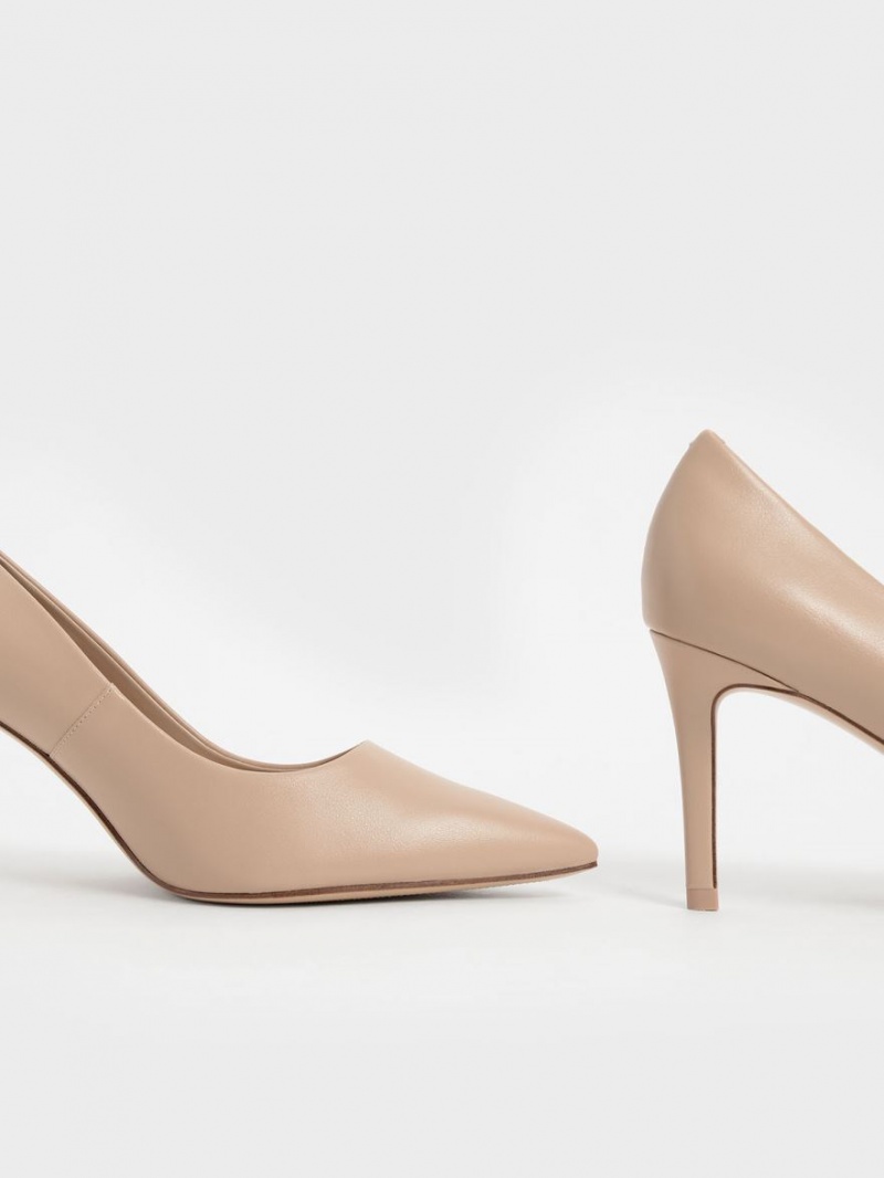 Γοβεσ Charles And Keith Emmy Pointed-toe Μπεζ | 20731-CPYM