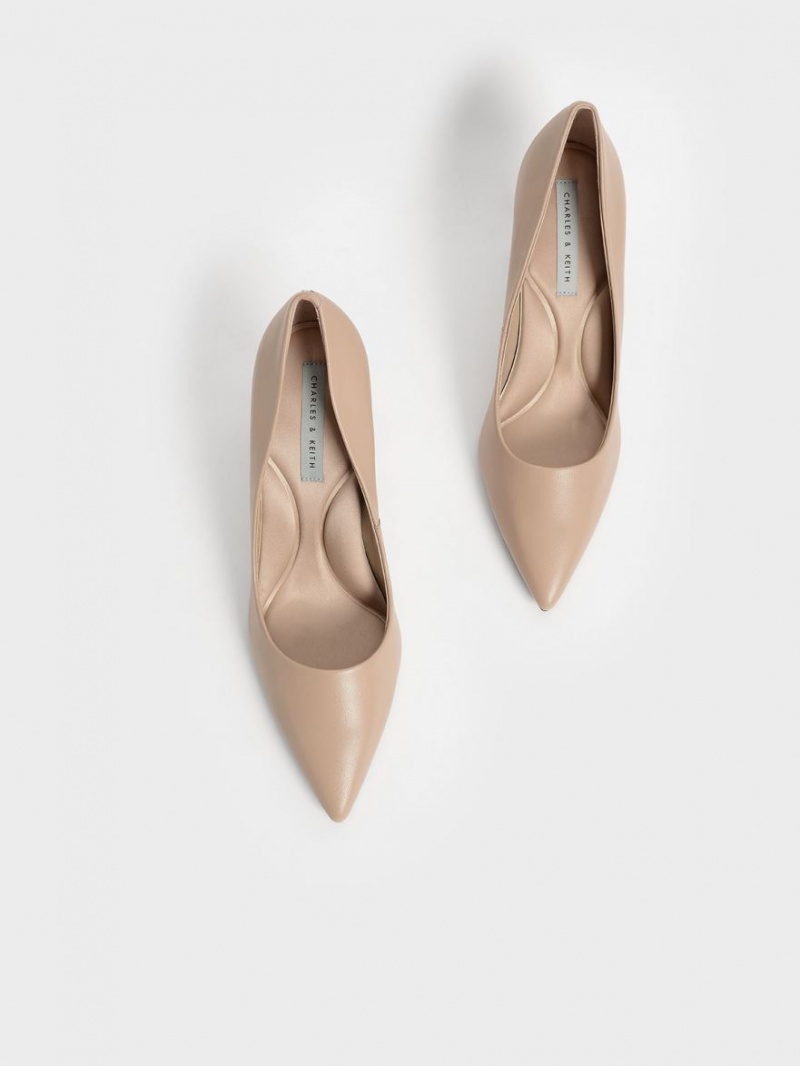Γοβεσ Charles And Keith Emmy Pointed-toe Μπεζ | 20731-CPYM