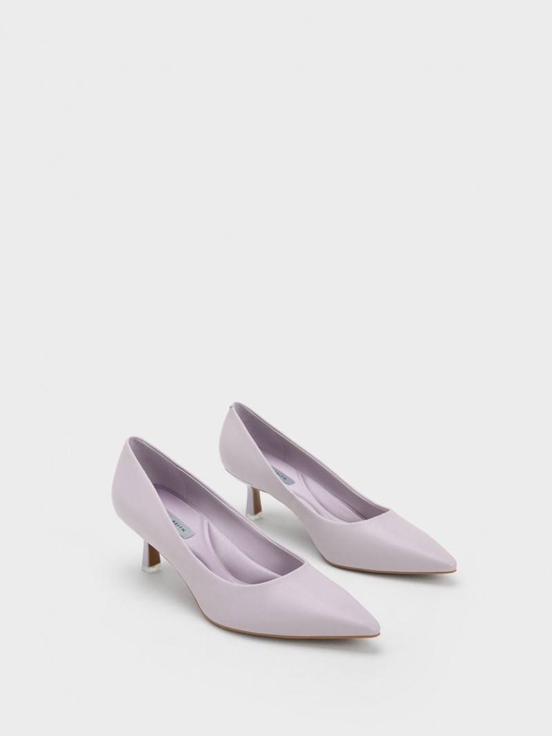 Γοβεσ Charles And Keith Emmy Spool Heel μωβ | 18672-SFCR