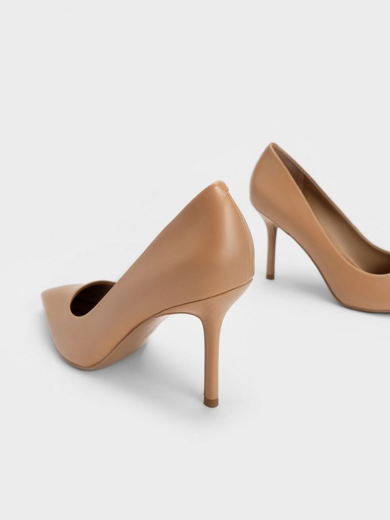 Γοβεσ Charles And Keith Emmy Stiletto Heel καφε | 96482-JCRP