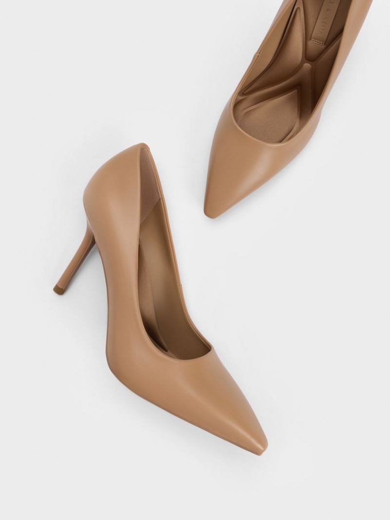 Γοβεσ Charles And Keith Emmy Stiletto Heel καφε | 96482-JCRP