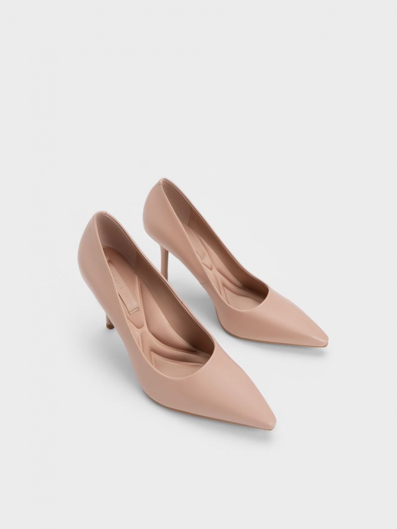 Γοβεσ Charles And Keith Emmy Stiletto Heel Μπεζ | 78316-BLUC