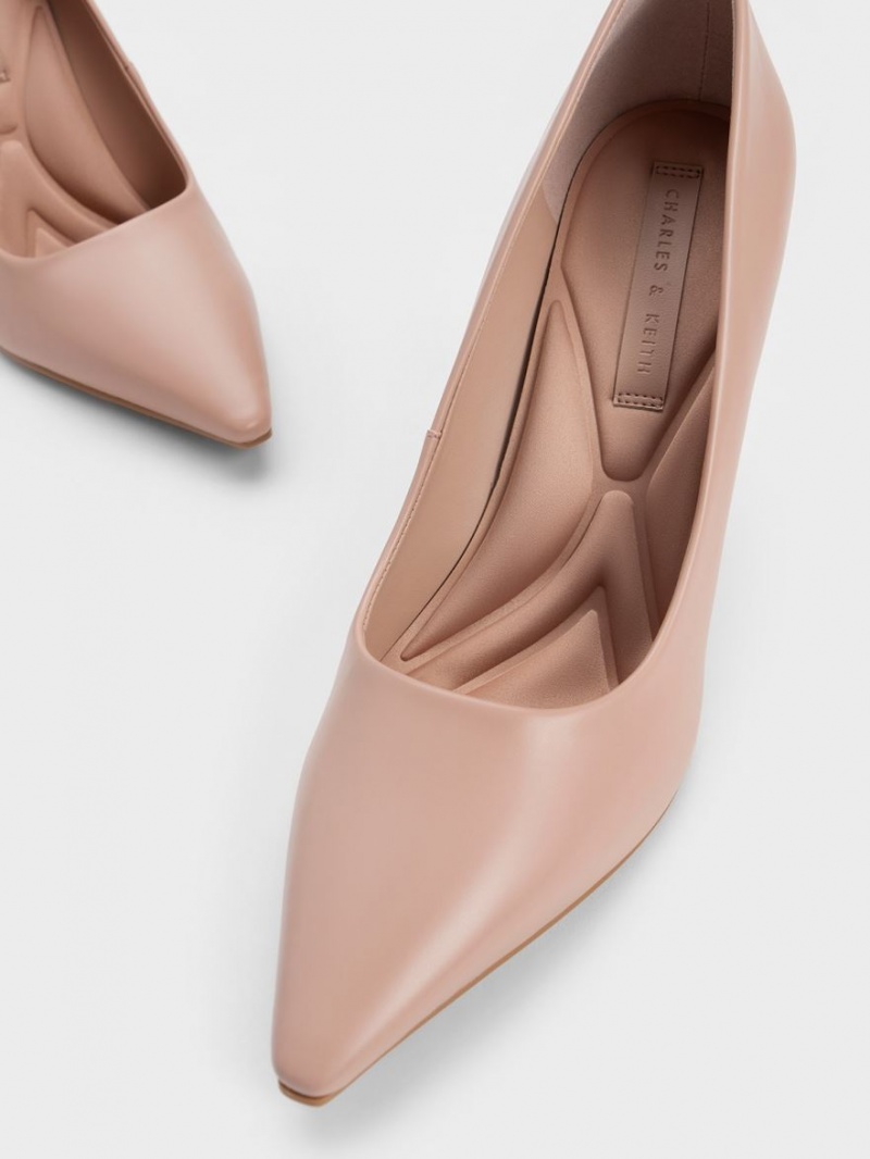 Γοβεσ Charles And Keith Emmy Stiletto Heel Μπεζ | 78316-BLUC
