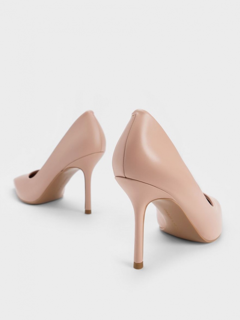 Γοβεσ Charles And Keith Emmy Stiletto Heel Μπεζ | 78316-BLUC