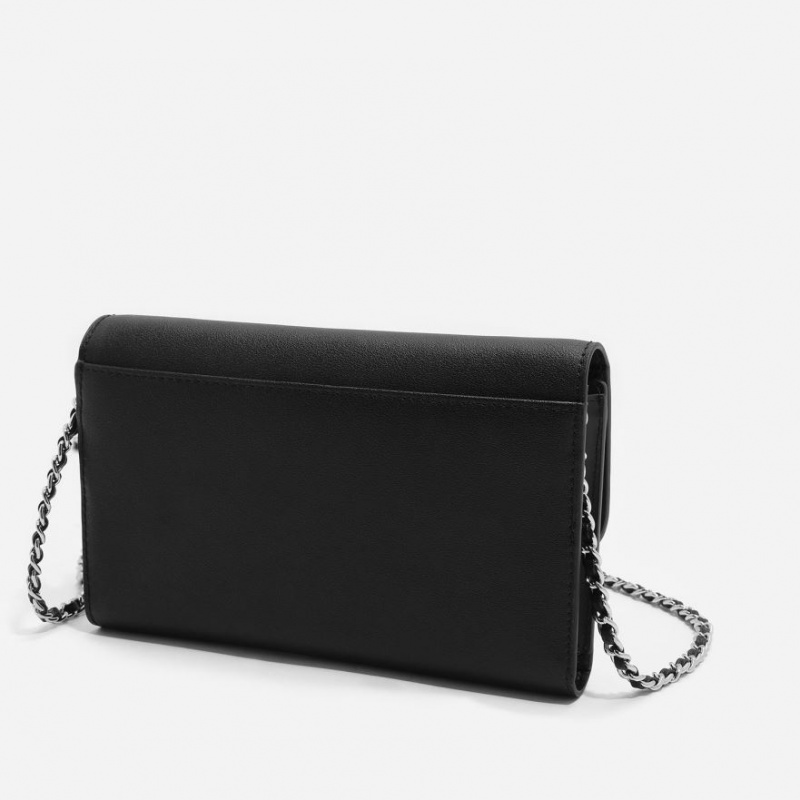 πορτοφολια Charles And Keith Front Flap μαυρα | 19238-BTHA