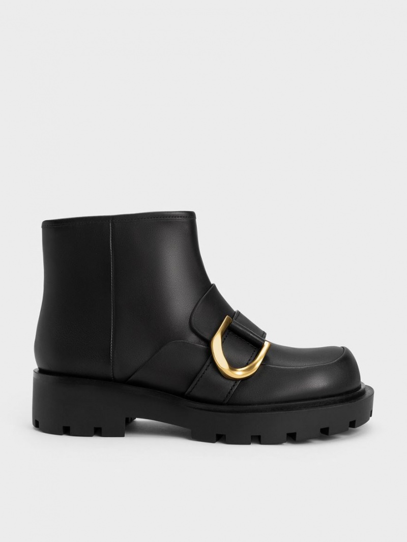 Μποτακια Charles And Keith Gabine Loafer μαυρα | 24053-QPCL