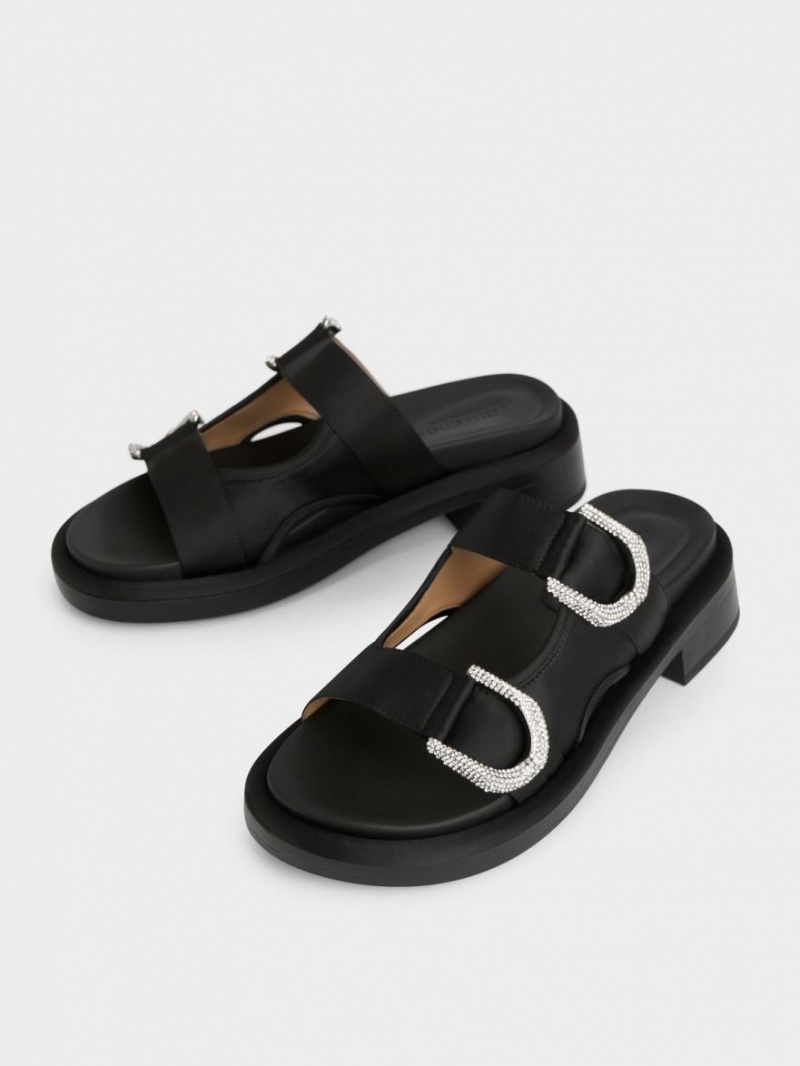 Σαγιοναρεσ Charles And Keith Gabine Recycled Polyester μαυρα | 17640-FDJW