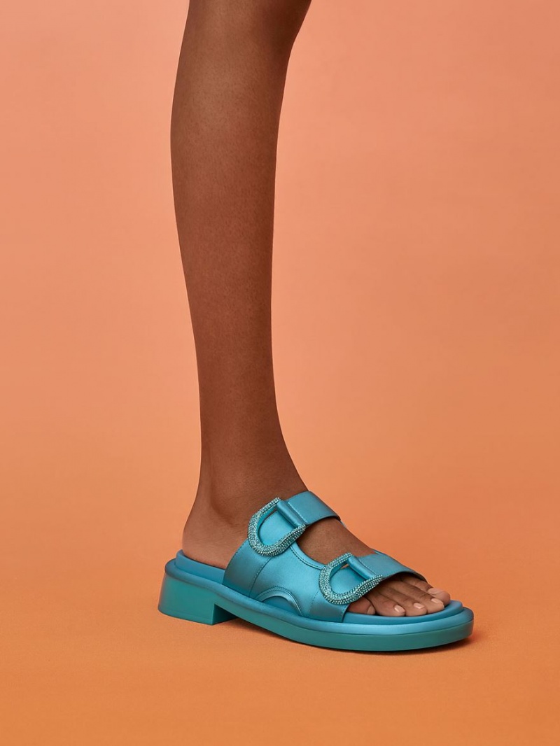 Σαγιοναρεσ Charles And Keith Gabine Recycled Polyester τυρκουάζ | 41632-GSQD
