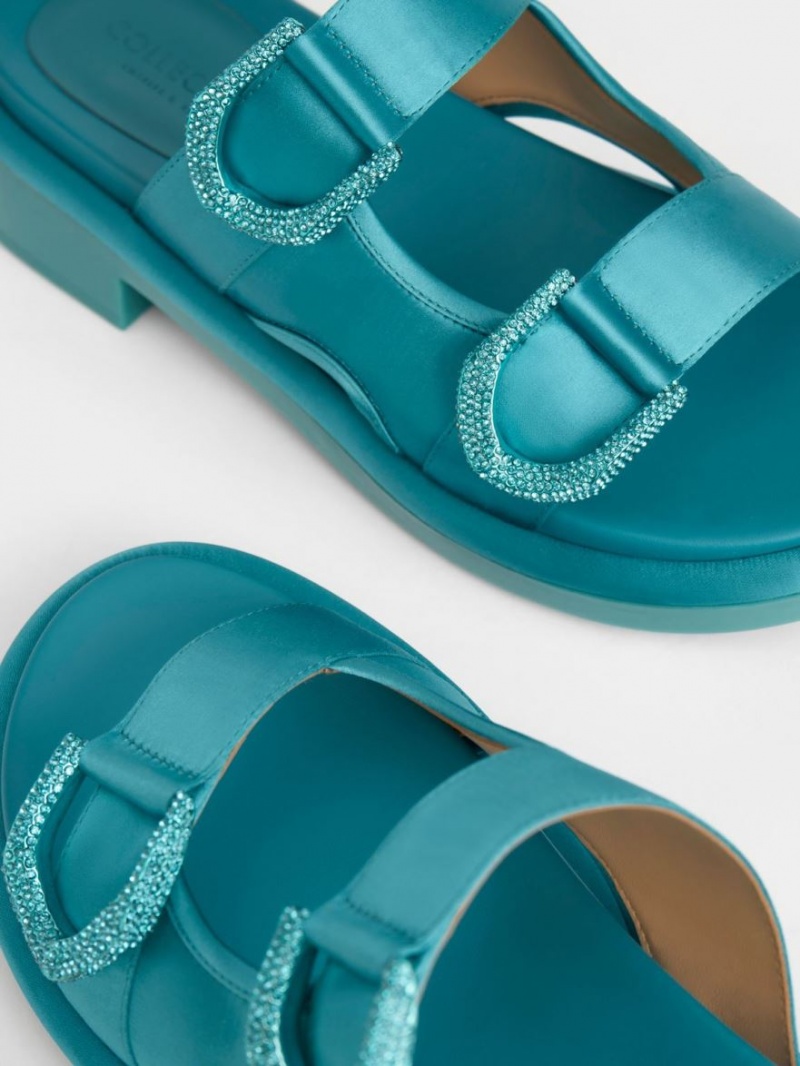 Σαγιοναρεσ Charles And Keith Gabine Recycled Polyester τυρκουάζ | 41632-GSQD