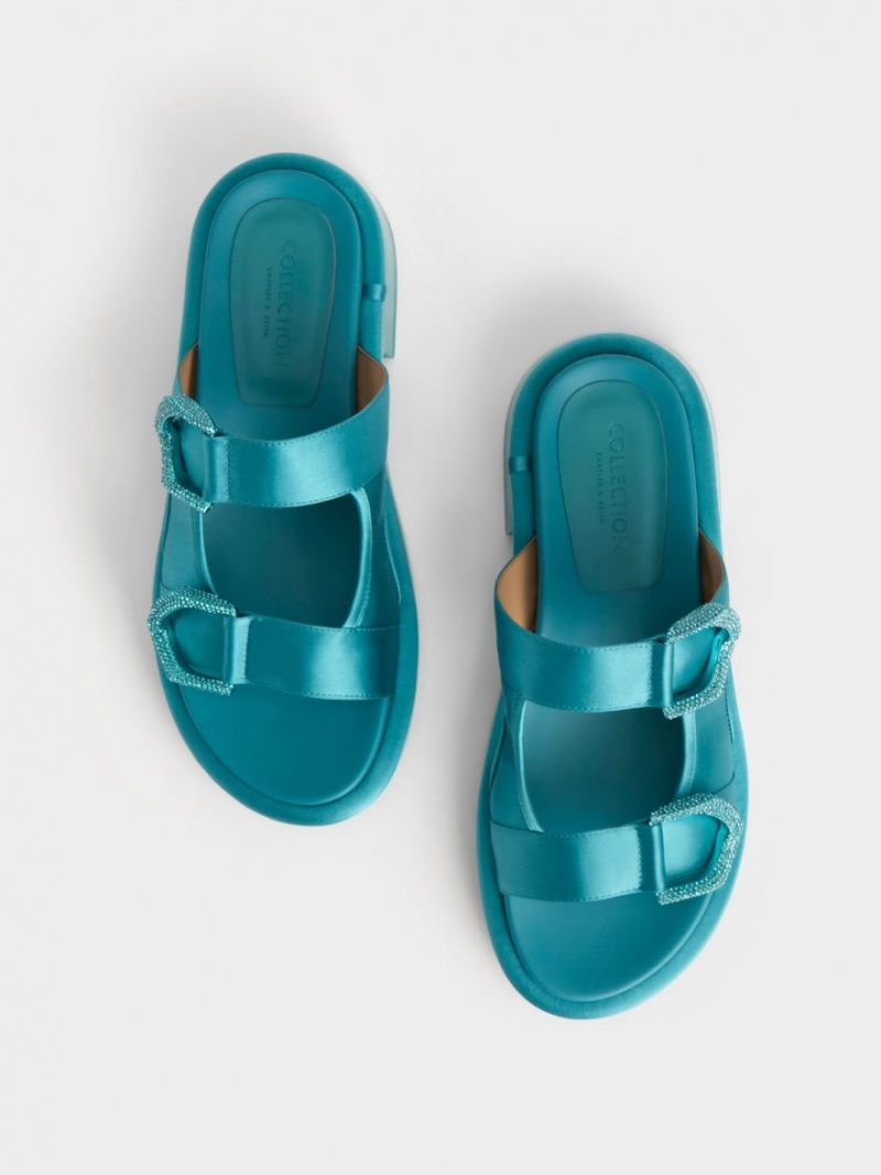 Σαγιοναρεσ Charles And Keith Gabine Recycled Polyester τυρκουάζ | 41632-GSQD