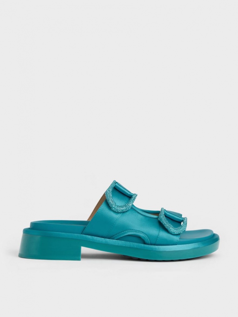 Σαγιοναρεσ Charles And Keith Gabine Recycled Polyester τυρκουάζ | 41632-GSQD