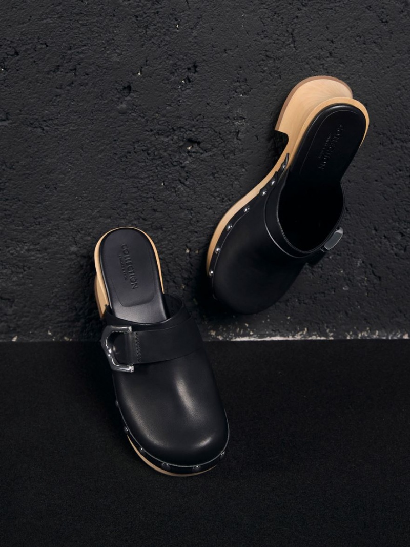 Σαμπο Charles And Keith Gabine Studded δερματινα μαυρα | 93475-QMVJ
