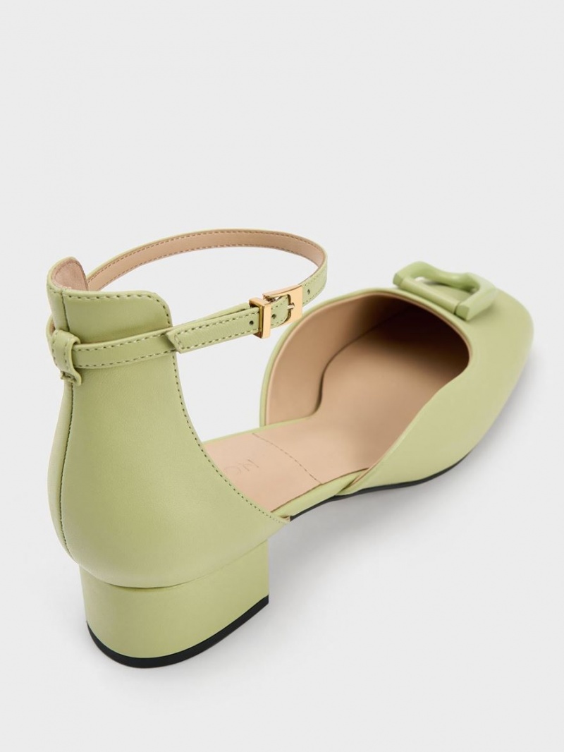 Γοβεσ Charles And Keith Gabine δερματινα D'Orsay πρασινο | 53841-ERPU