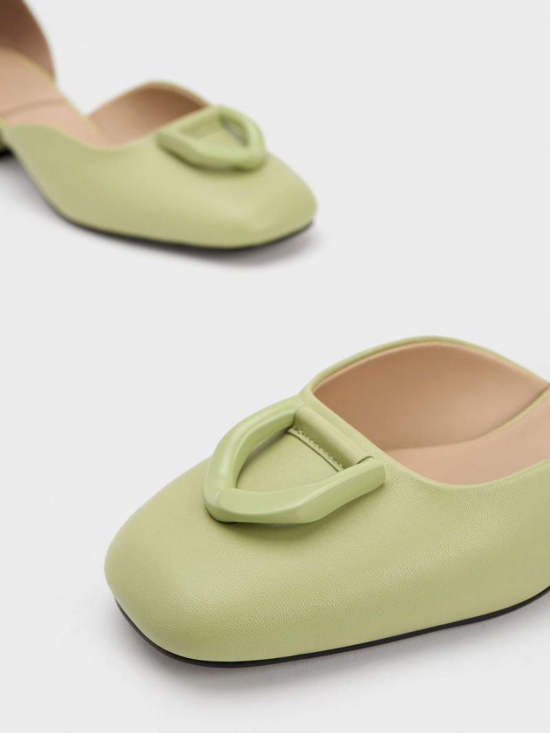 Γοβεσ Charles And Keith Gabine δερματινα D'Orsay πρασινο | 53841-ERPU