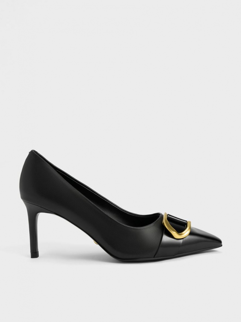 Γοβεσ Charles And Keith Gabine δερματινα μαυρα | 80794-XLTA