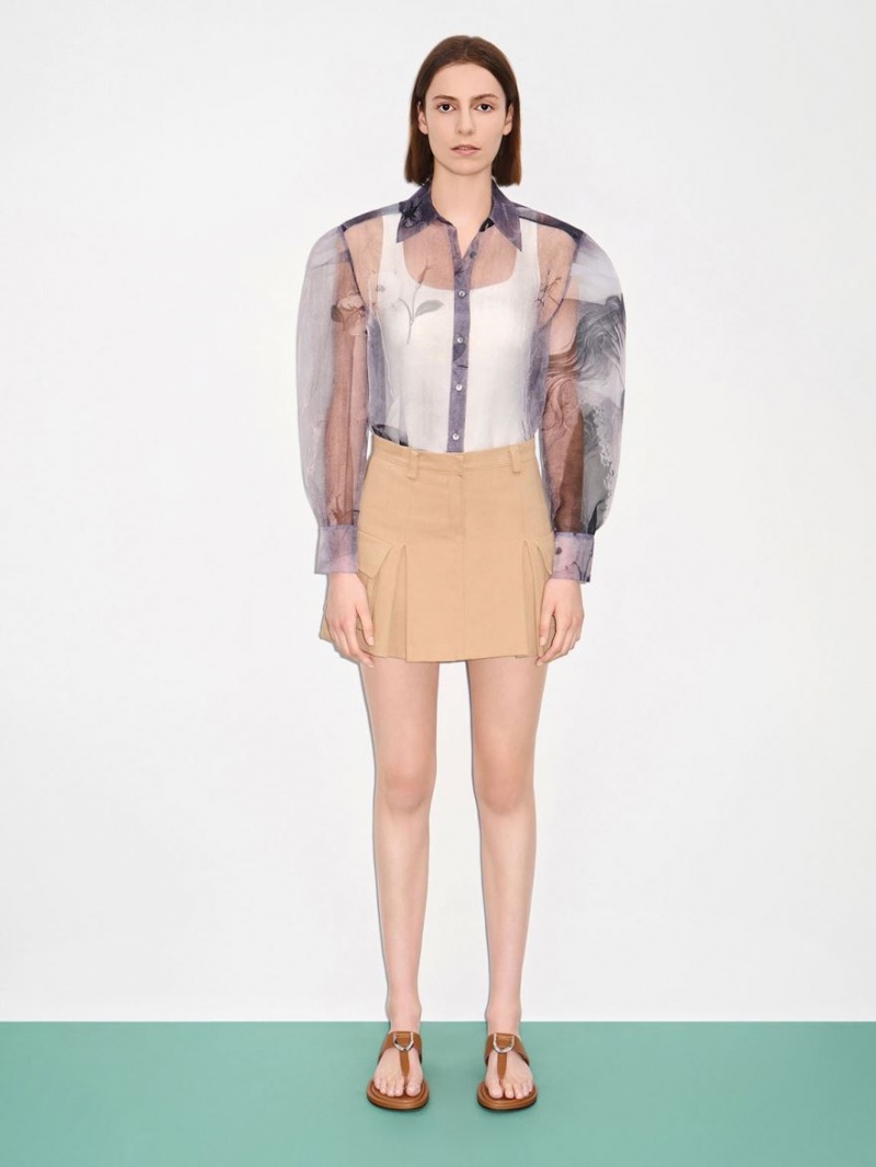Σανδαλια Charles And Keith Gabine δερματινα Στρινγκ καφε | 23451-HMGX