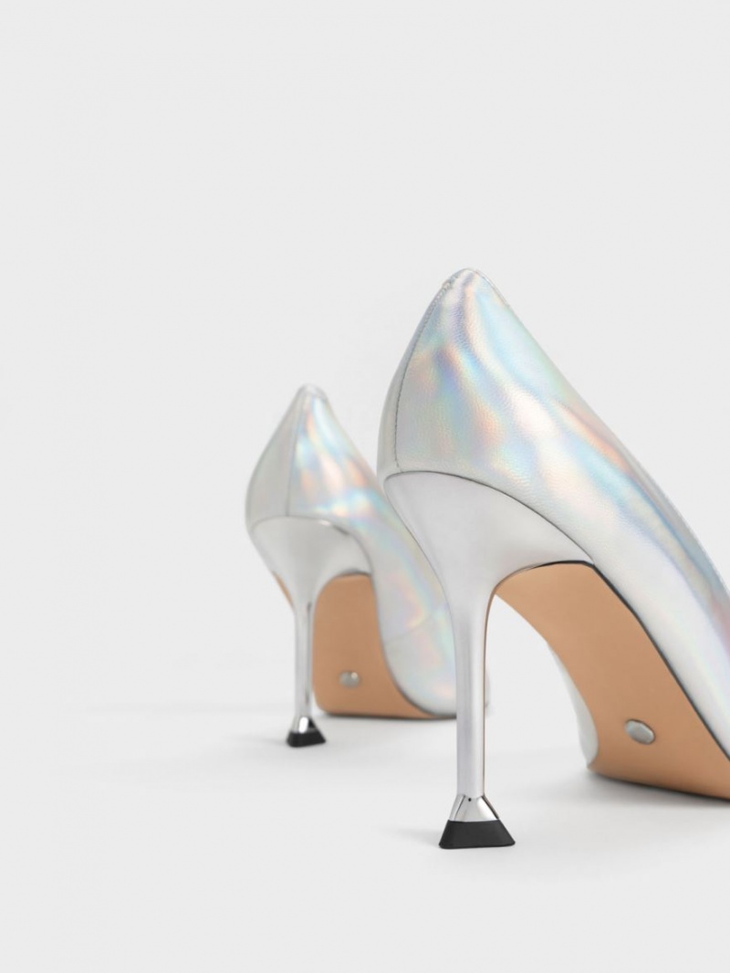 Γοβεσ Charles And Keith Holographic δερματινα Gem-Embellished Πολύχρωμο | 23917-AXBW