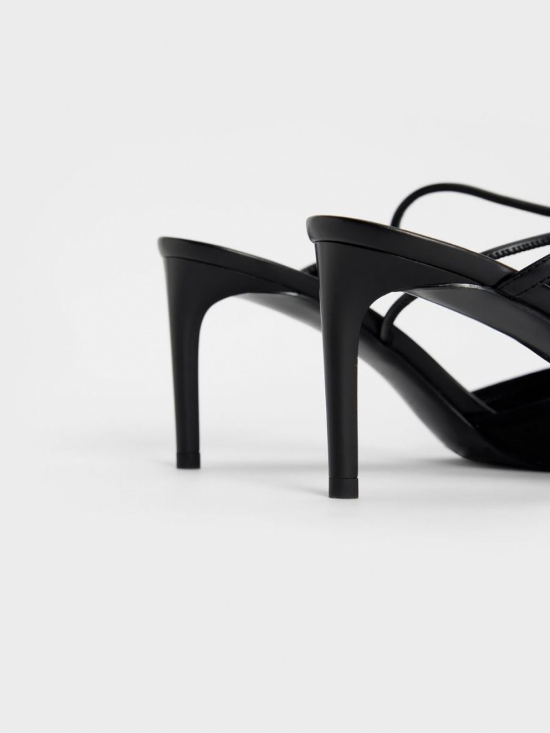 Γοβεσ Charles And Keith Linen Asymmetric μαυρα | 92604-HXEC