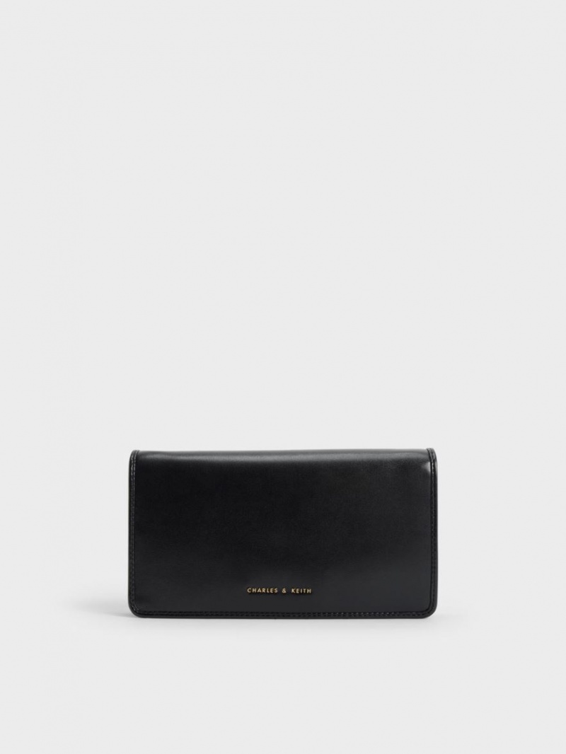 πορτοφολια Charles And Keith Long μαυρα | 10764-NDZU