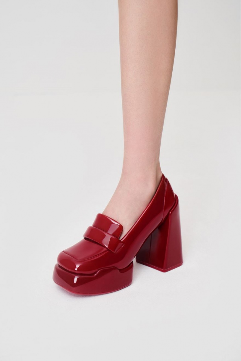 Γοβεσ Charles And Keith Lula λουστρινι Loafer κοκκινα | 02946-UMHI
