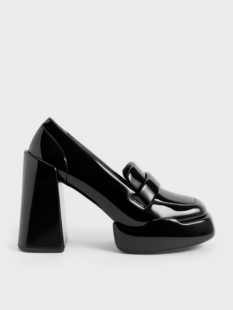 Γοβεσ Charles And Keith Lula λουστρινι Loafer μαυρα | 51096-OQZM