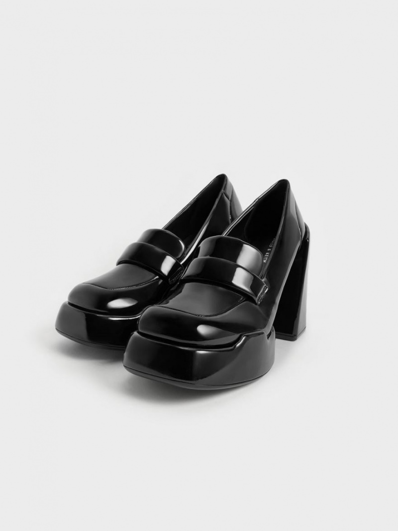 Γοβεσ Charles And Keith Lula λουστρινι Loafer μαυρα | 51096-OQZM
