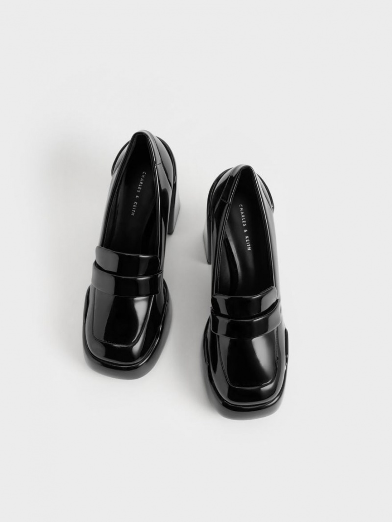 Γοβεσ Charles And Keith Lula λουστρινι Loafer μαυρα | 51096-OQZM