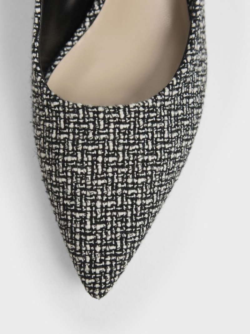 Γοβεσ Charles And Keith Metallic Sculptural Heel Tweed Πολύχρωμο | 34815-NWXK