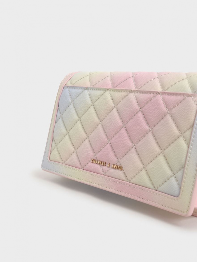 πορτοφολια Charles And Keith Micaela Καπιτονέ Long Πολύχρωμο | 43796-BFKT