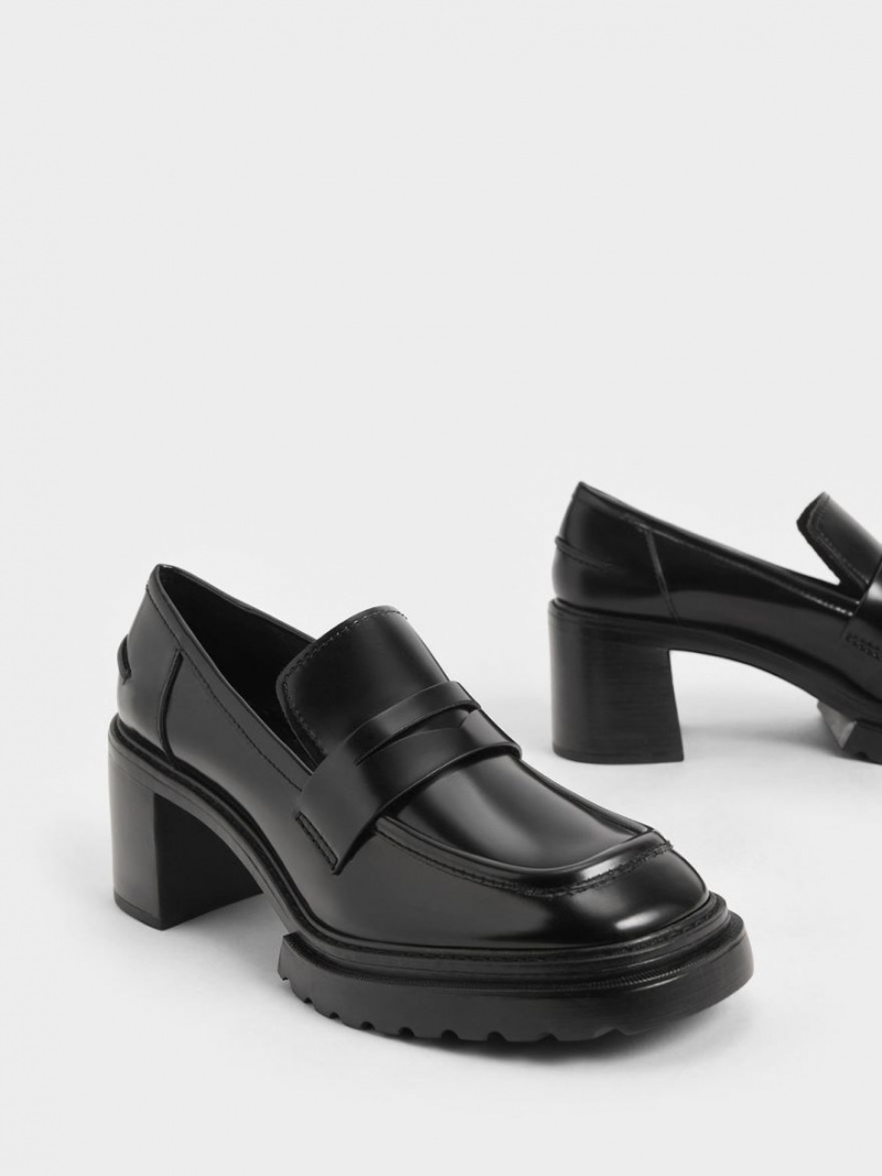 Γοβεσ Charles And Keith Penny Loafer μαυρα | 01735-TDIW
